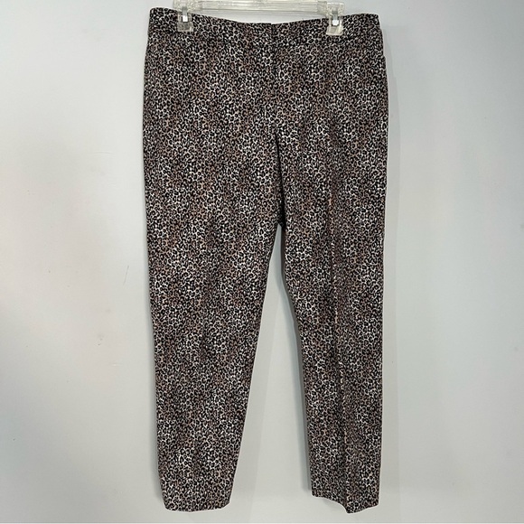 White House Black Market Slim Ankle Leopard Print Pants Animal Print Mobwife - Picture 3 of 8